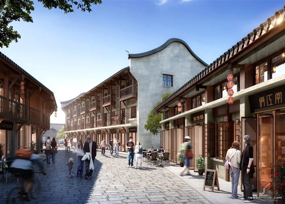 3D Models of Commercial Building – Exterior 3D Scenes – 160 – VRAY