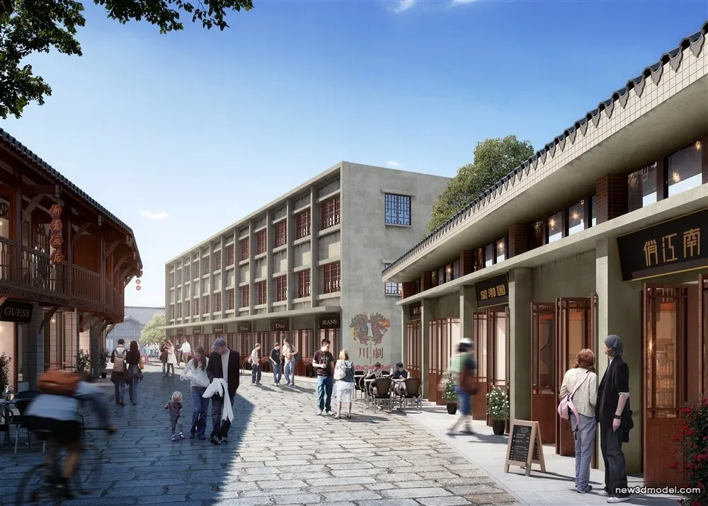 3D Models of Commercial Building – Exterior 3D Scenes – 161 – VRAY