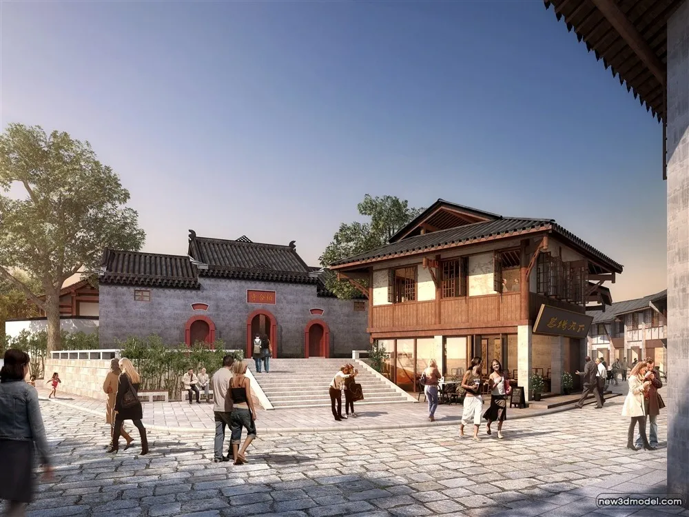 3D Models of Commercial Building – Exterior 3D Scenes – 162 – VRAY