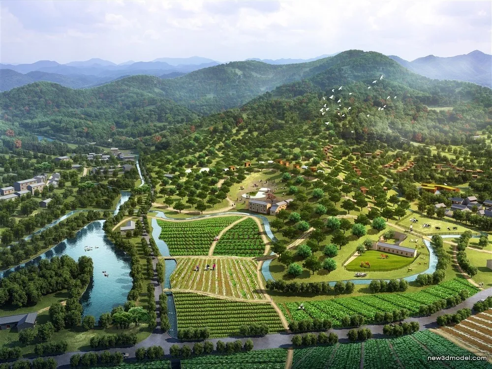 3D Models of Commercial Building – Exterior 3D Scenes – 165 – VRAY