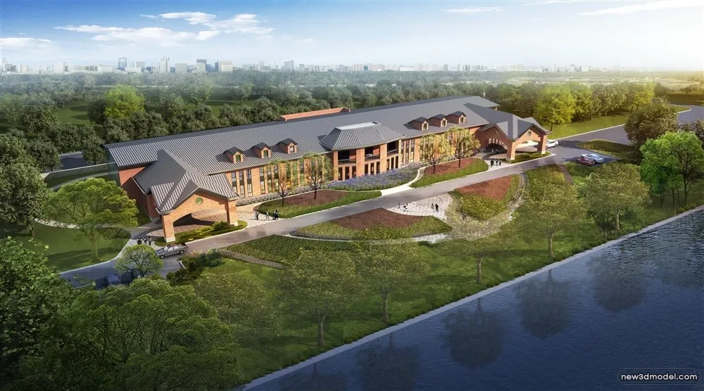 3D Models of Commercial Building – Exterior 3D Scenes – 169 – VRAY