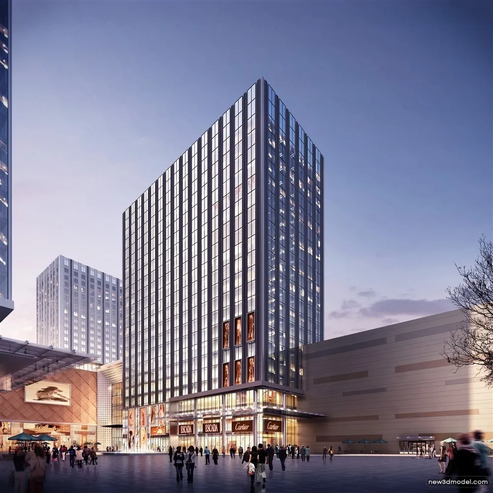 3D Models of Commercial Building – Exterior 3D Scenes – 171 – VRAY