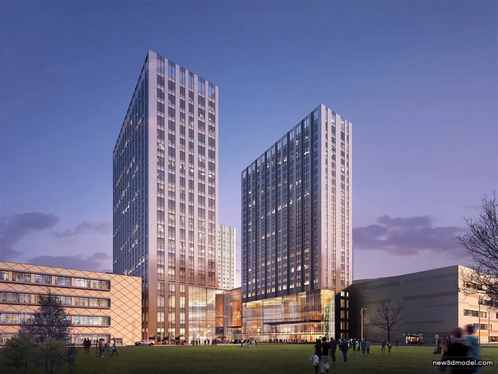 3D Models of Commercial Building – Exterior 3D Scenes – 178 – VRAY