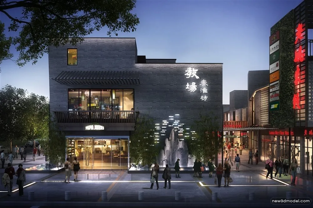 3D Models of Commercial Building – Exterior 3D Scenes – 179 – VRAY