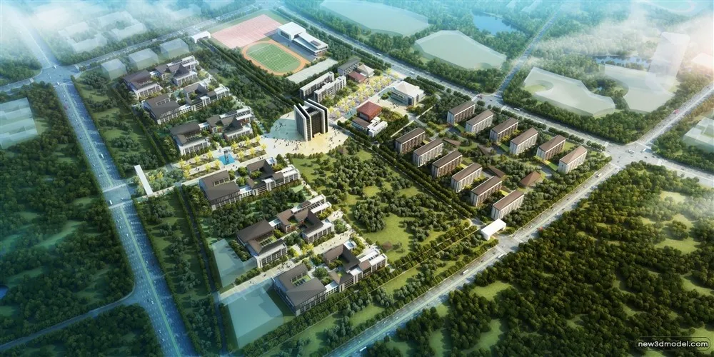 3D Models of Commercial Building – Exterior 3D Scenes – 180 – VRAY