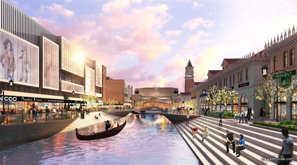 3D Models of Commercial Building – Exterior 3D Scenes – 186 – VRAY