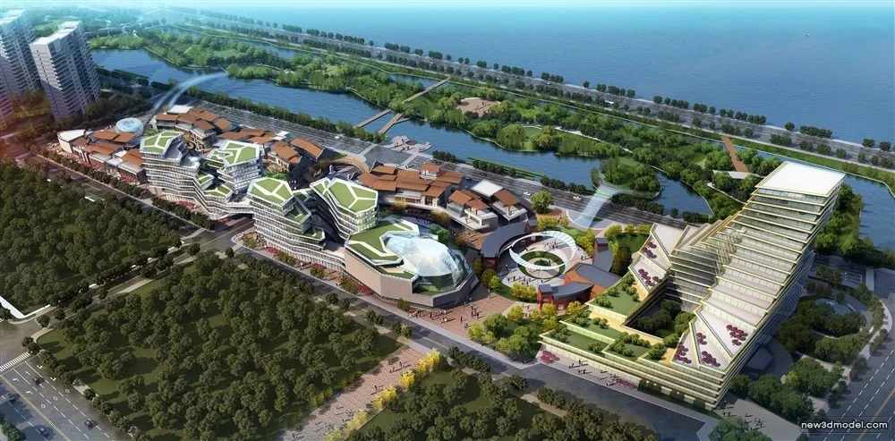 3D Models of Commercial Building – Exterior 3D Scenes – 187 – VRAY