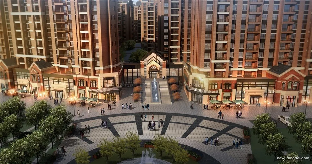 3D Models of Commercial Building – Exterior 3D Scenes – 189 – VRAY