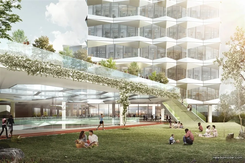 3D Models of Commercial Building – Exterior 3D Scenes – 191 – VRAY