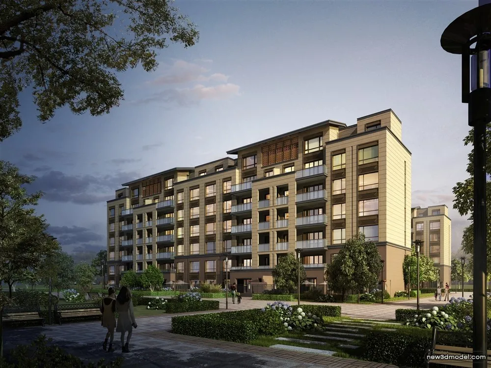 3D Models of Commercial Building – Exterior 3D Scenes – 196 – VRAY