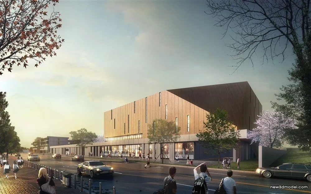 3D Models of Commercial Building – Exterior 3D Scenes – 198 – VRAY