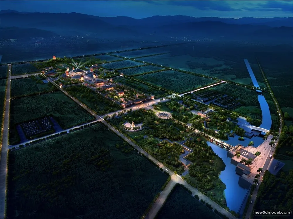 3D Models of Commercial Building – Exterior 3D Scenes – 199 – VRAY