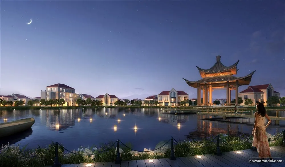 3D Models of Commercial Building – Exterior 3D Scenes – 209 – VRAY