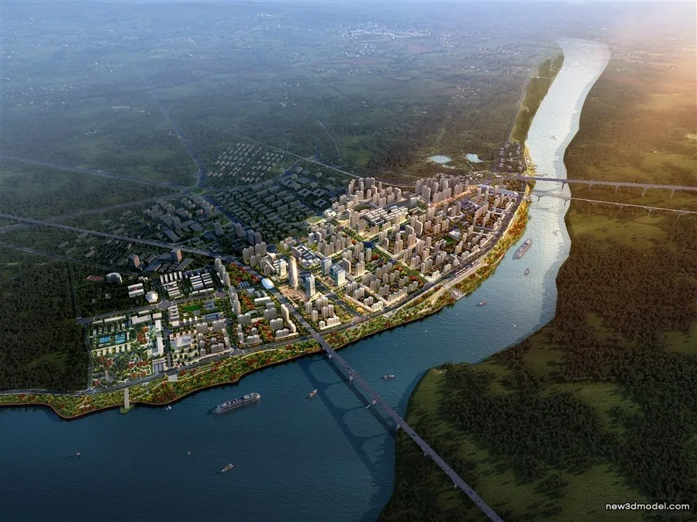 3D Models of Commercial Building – Exterior 3D Scenes – 214 – VRAY