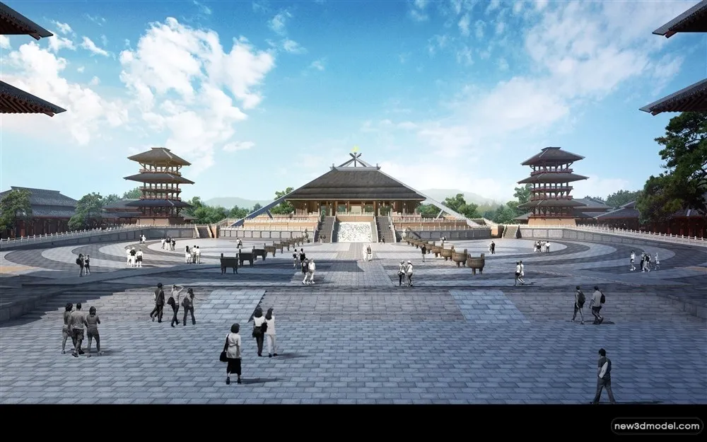 3D Models of Commercial Building – Exterior 3D Scenes – 221 – VRAY