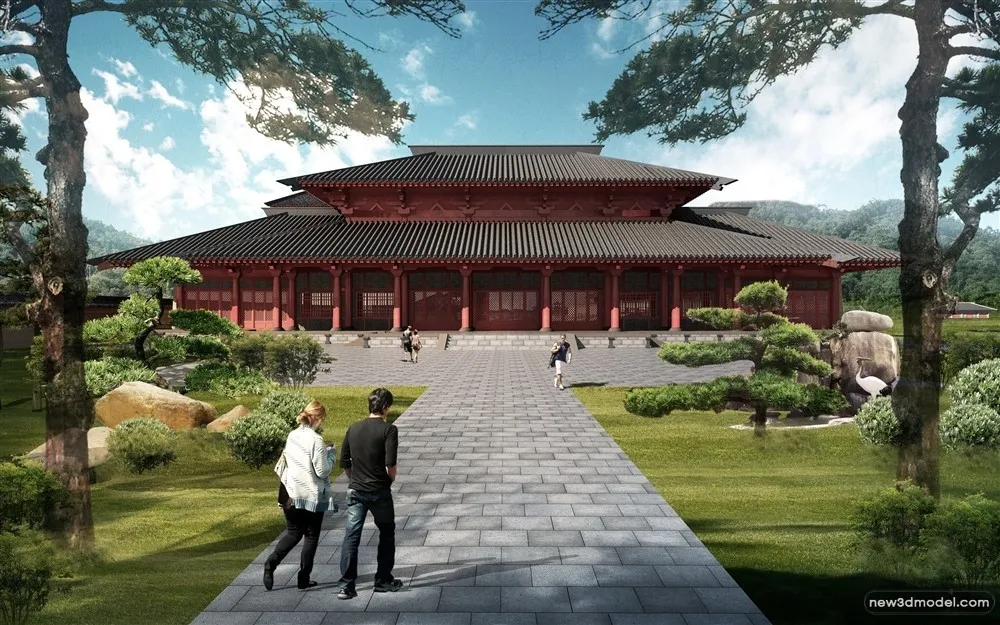 3D Models of Commercial Building – Exterior 3D Scenes – 223 – VRAY