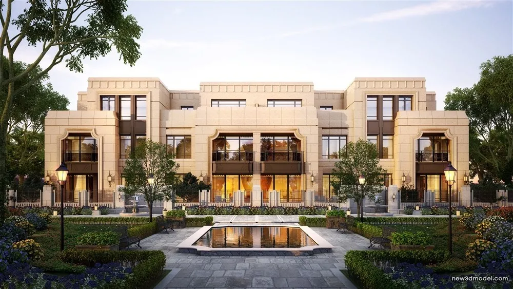 3D Models of Commercial Building – Exterior 3D Scenes – 226 – VRAY