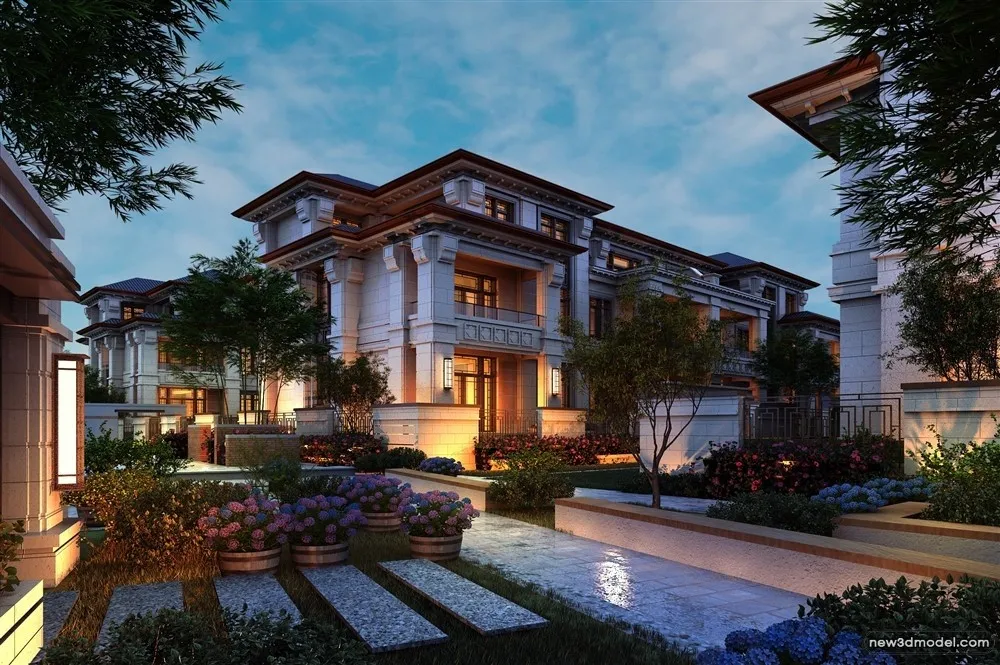 3D Models of Commercial Building – Exterior 3D Scenes – 227 – VRAY