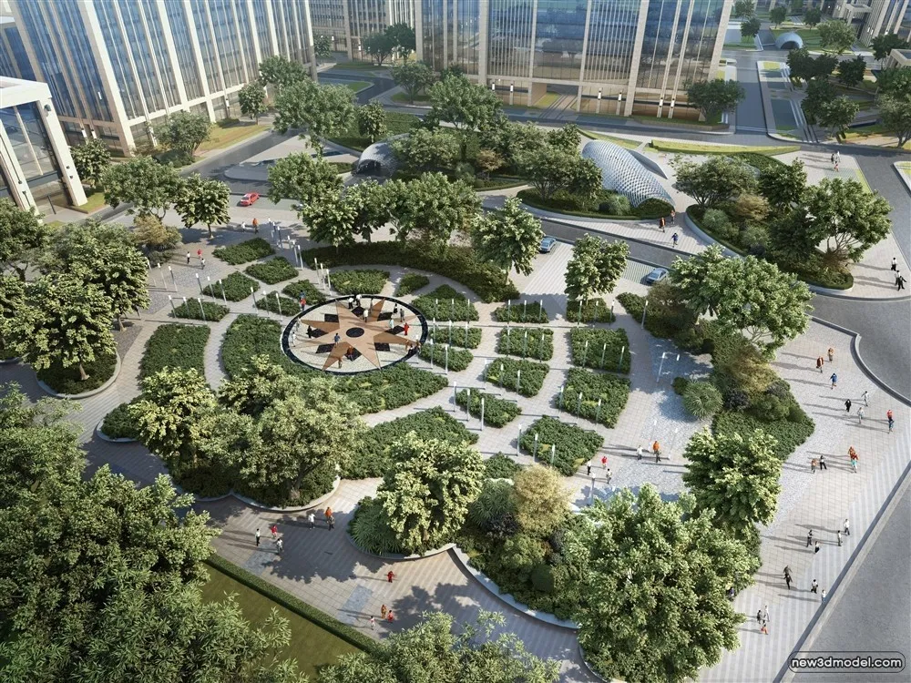 3D Models of Commercial Building – Exterior 3D Scenes – 228 – VRAY