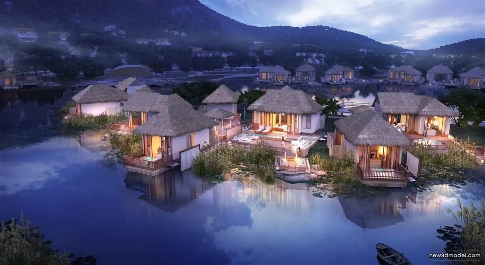 3D Models of Commercial Building – Exterior 3D Scenes – 231 – VRAY