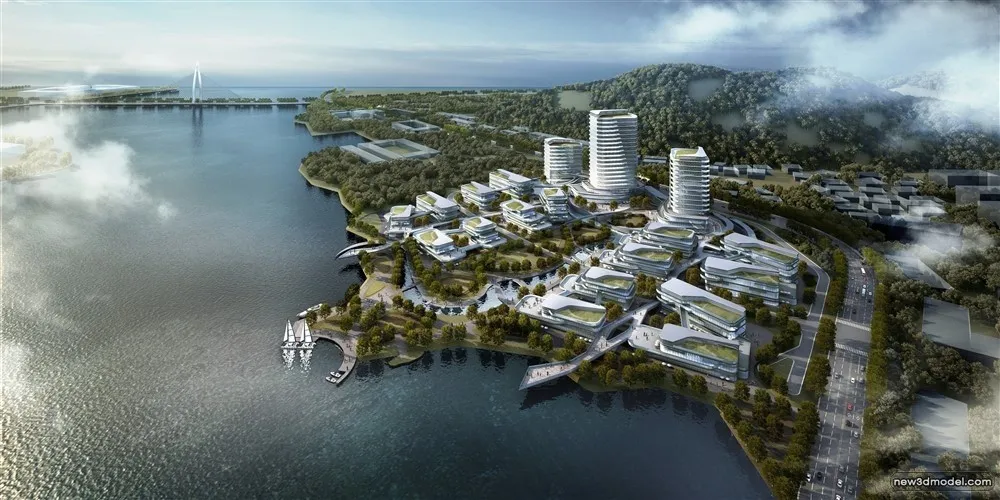 3D Models of Commercial Building – Exterior 3D Scenes – 233 – VRAY