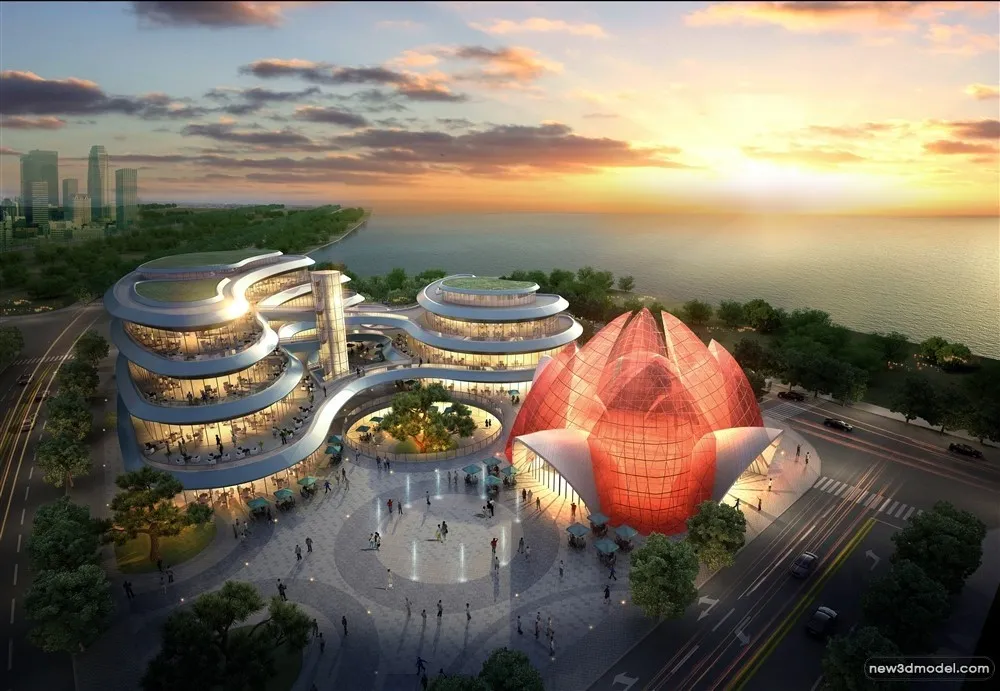 3D Models of Commercial Building – Exterior 3D Scenes – 234 – VRAY