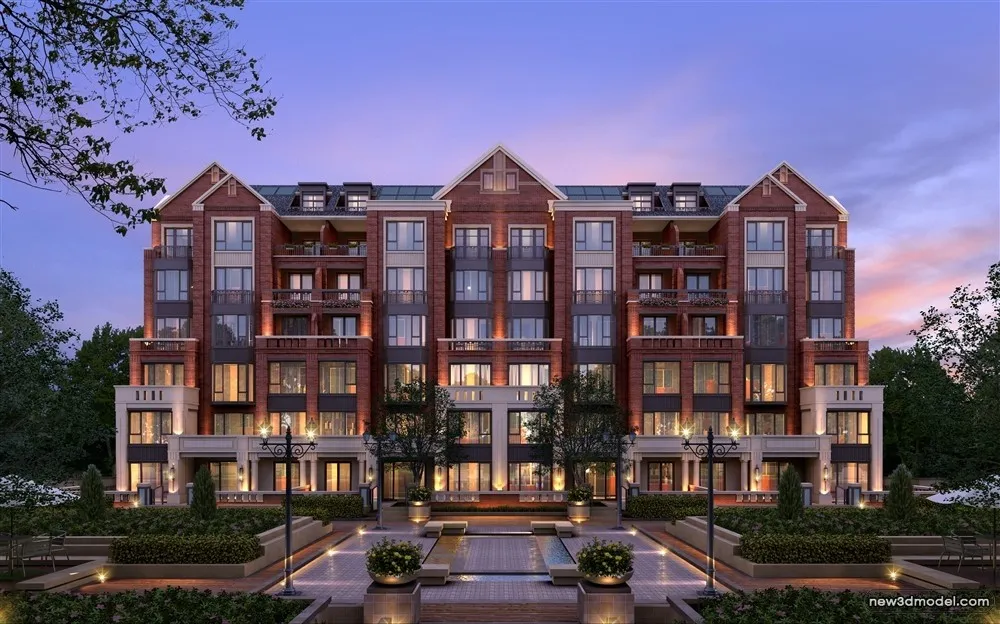 3D Models of Commercial Building – Exterior 3D Scenes – 235 – VRAY