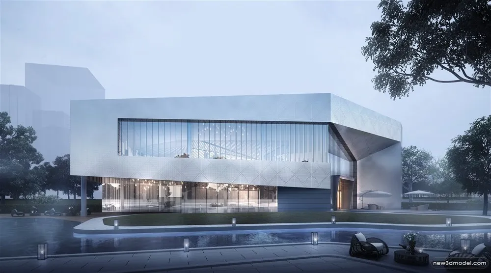 3D Models of Commercial Building – Exterior 3D Scenes – 236 – VRAY