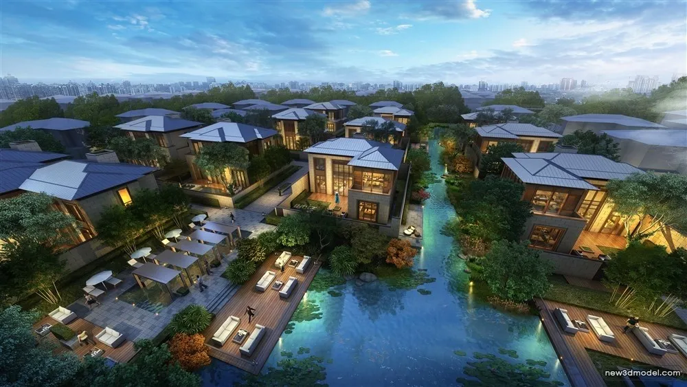 3D Models of Commercial Building – Exterior 3D Scenes – 237 – VRAY