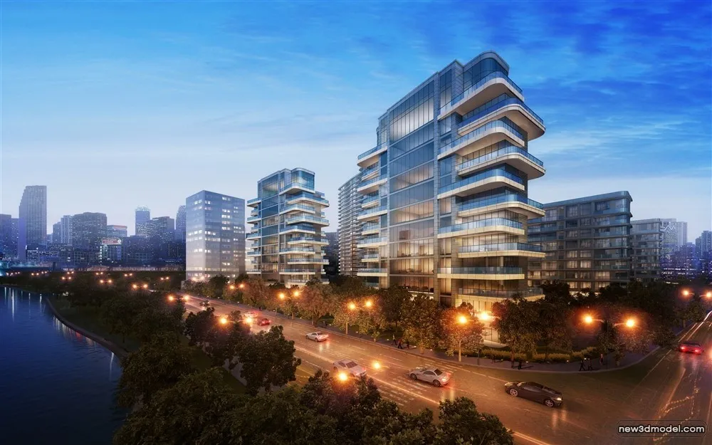 3D Models of Commercial Building – Exterior 3D Scenes – 239 – VRAY