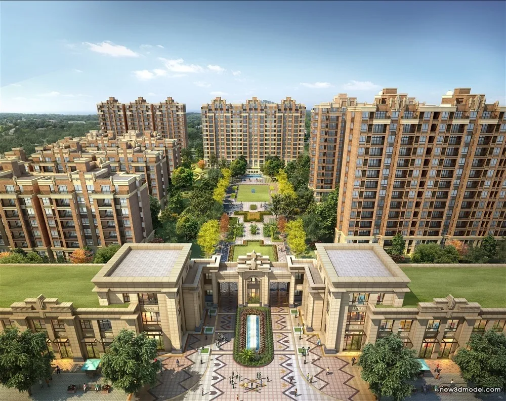 3D Models of Commercial Building – Exterior 3D Scenes – 241 – VRAY