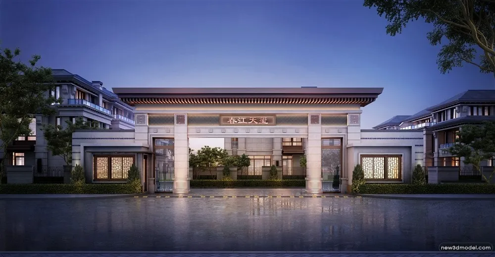 3D Models of Commercial Building – Exterior 3D Scenes – 242 – VRAY