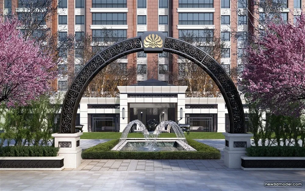 3D Models of Commercial Building – Exterior 3D Scenes – 245 – VRAY