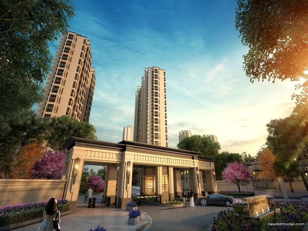 3D Models of Commercial Building – Exterior 3D Scenes – 248 – VRAY