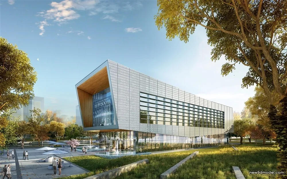 3D Models of Commercial Building – Exterior 3D Scenes – 249 – VRAY