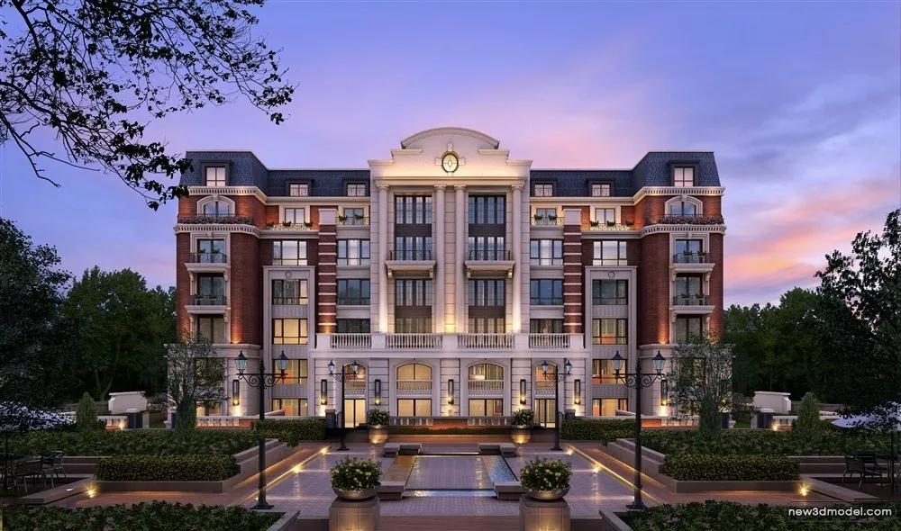 3D Models of Commercial Building – Exterior 3D Scenes – 253 – VRAY