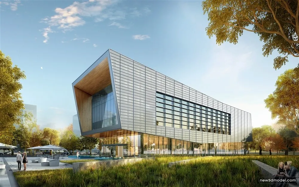 3D Models of Commercial Building – Exterior 3D Scenes – 258 – VRAY