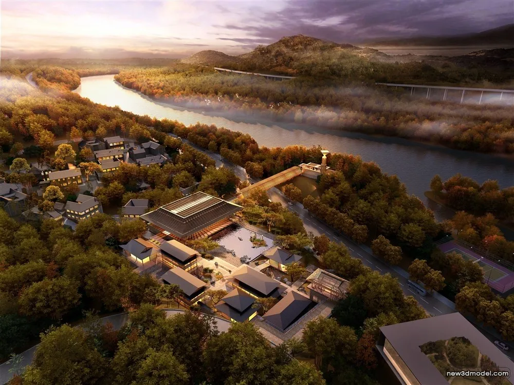 3D Models of Commercial Building – Exterior 3D Scenes – 265 – VRAY