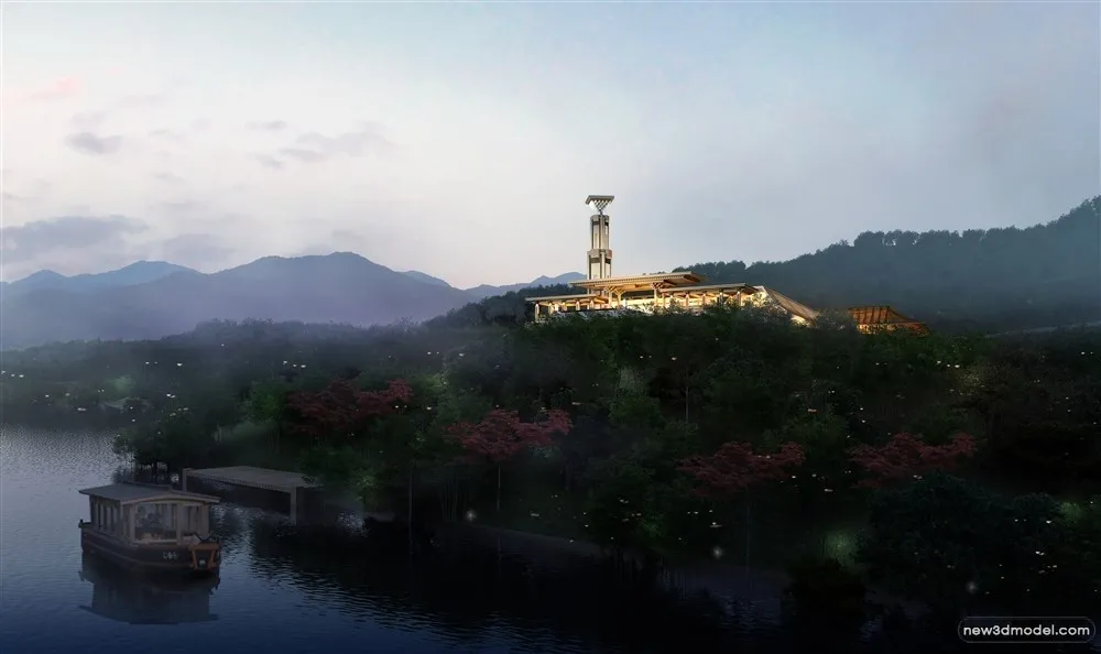 3D Models of Commercial Building – Exterior 3D Scenes – 266 – VRAY