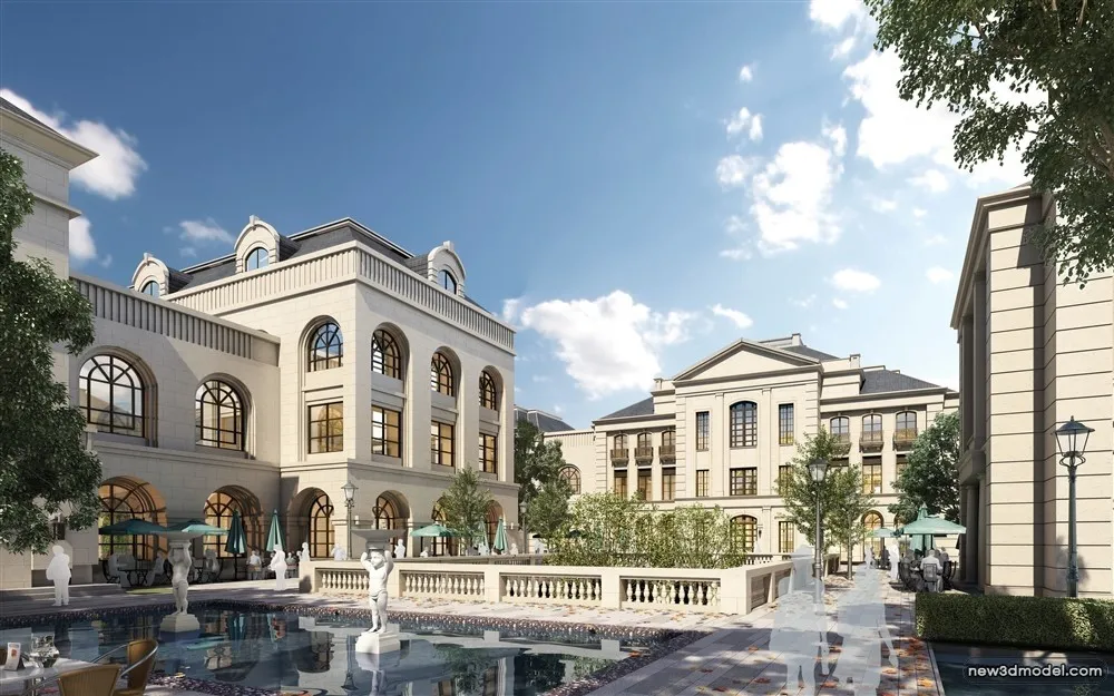 3D Models of Commercial Building – Exterior 3D Scenes – 267 – VRAY