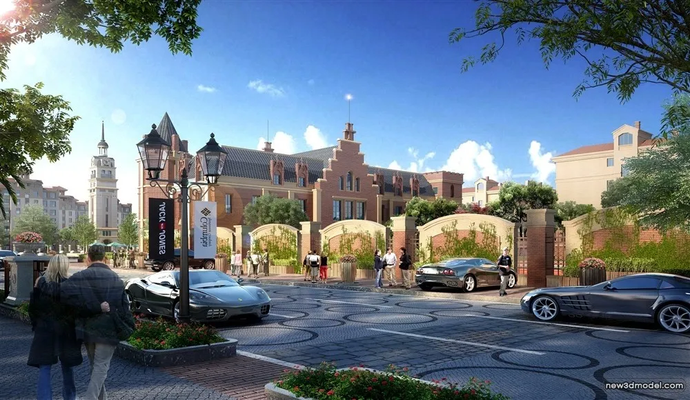 3D Models of Commercial Building – Exterior 3D Scenes – 272 – VRAY