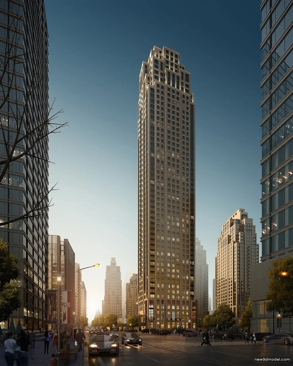 3D Models of Commercial Building – Exterior 3D Scenes – 273 – VRAY