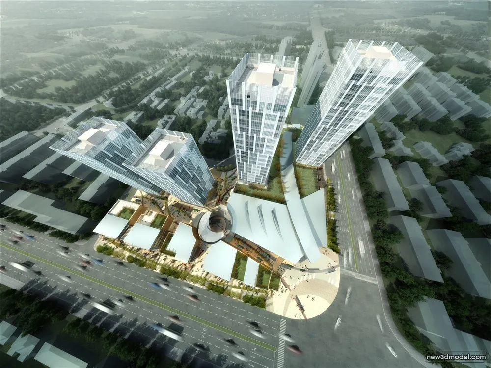 3D Models of Commercial Building – Exterior 3D Scenes – 315 – VRAY