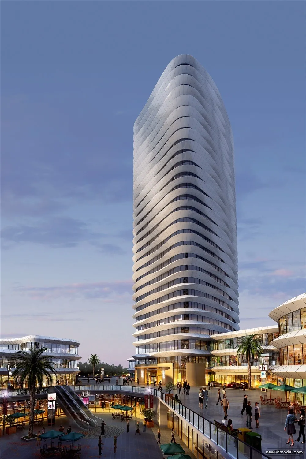 3D Models of Commercial Building – Exterior 3D Scenes – 318 – VRAY