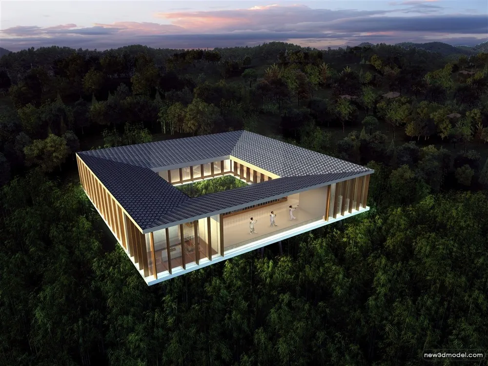 3D Models of Commercial Building – Exterior 3D Scenes – 321 – VRAY