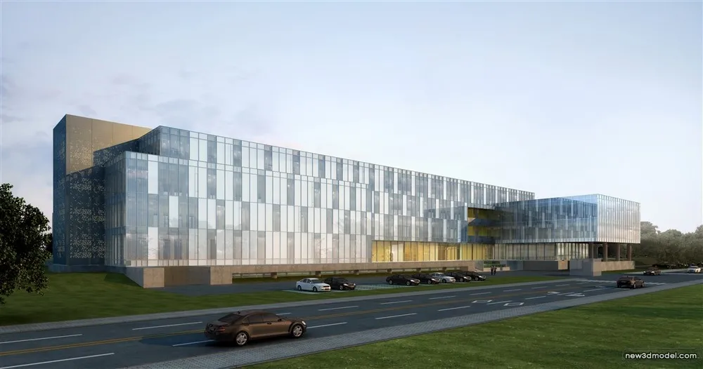 3D Models of Commercial Building – Exterior 3D Scenes – 322 – VRAY