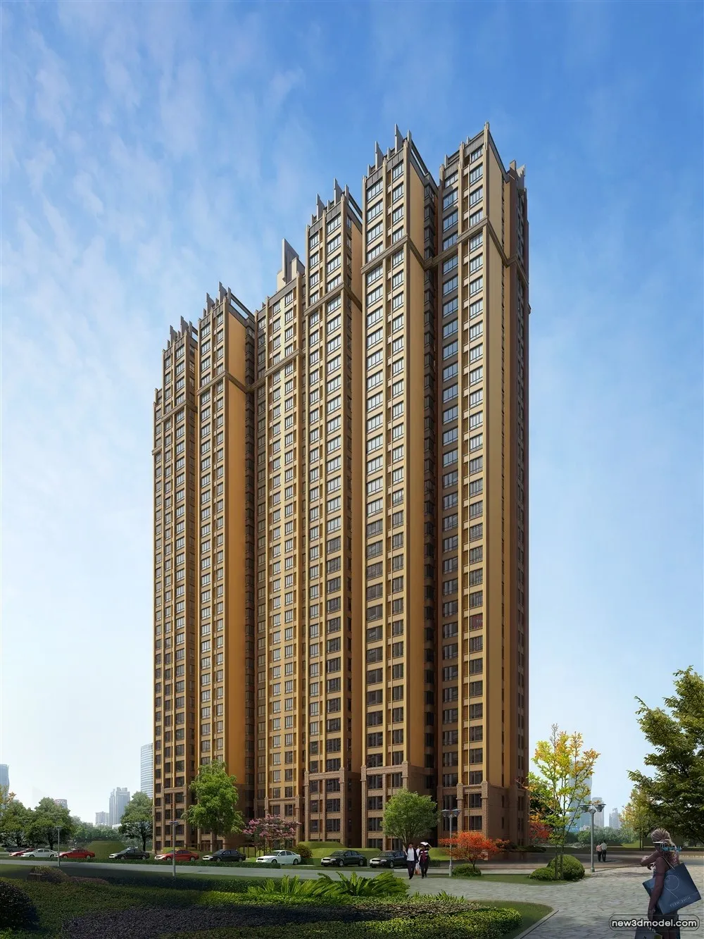 3D Models of Commercial Building – Exterior 3D Scenes – 326 – VRAY