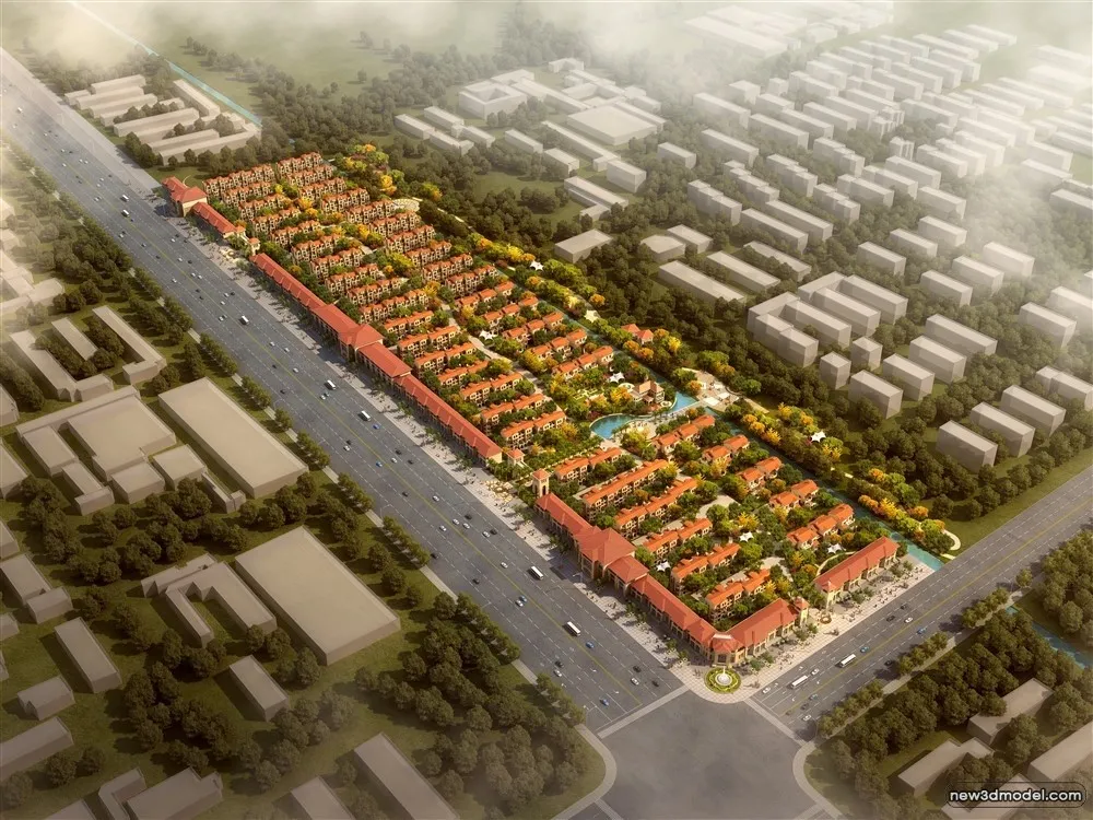 3D Models of Commercial Building – Exterior 3D Scenes – 331 – VRAY