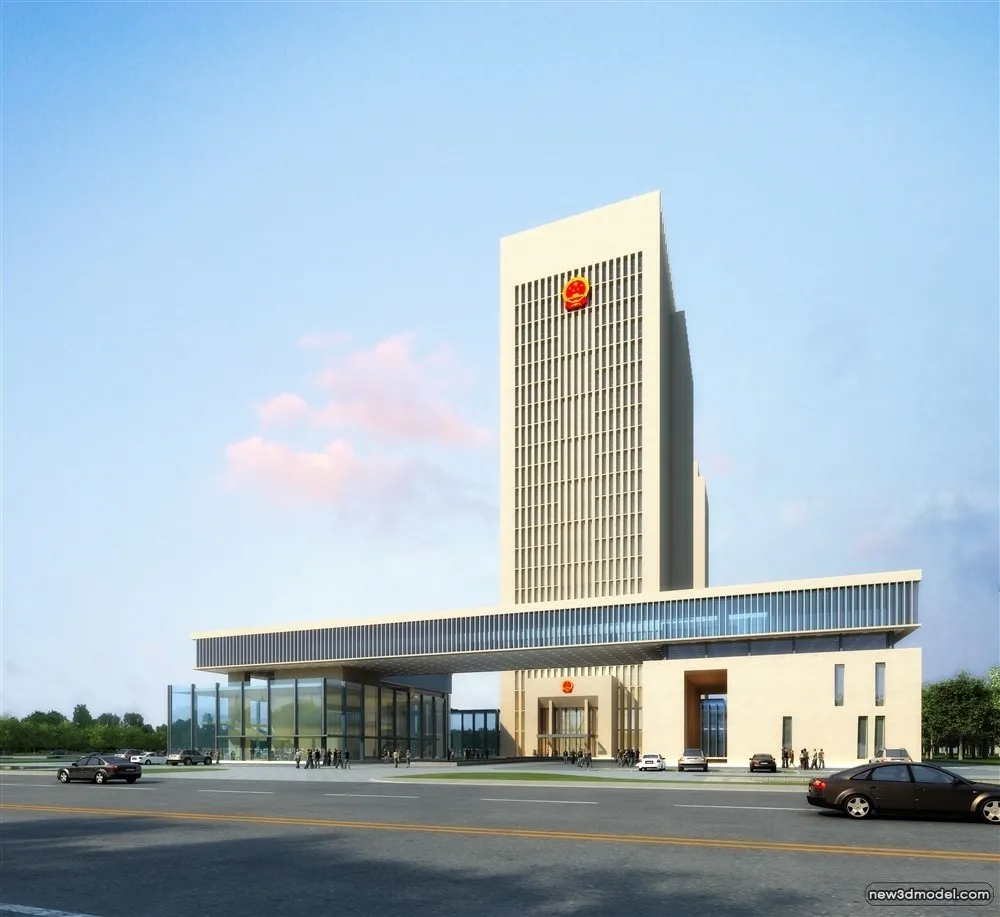 3D Models of Commercial Building – Exterior 3D Scenes – 333 – VRAY