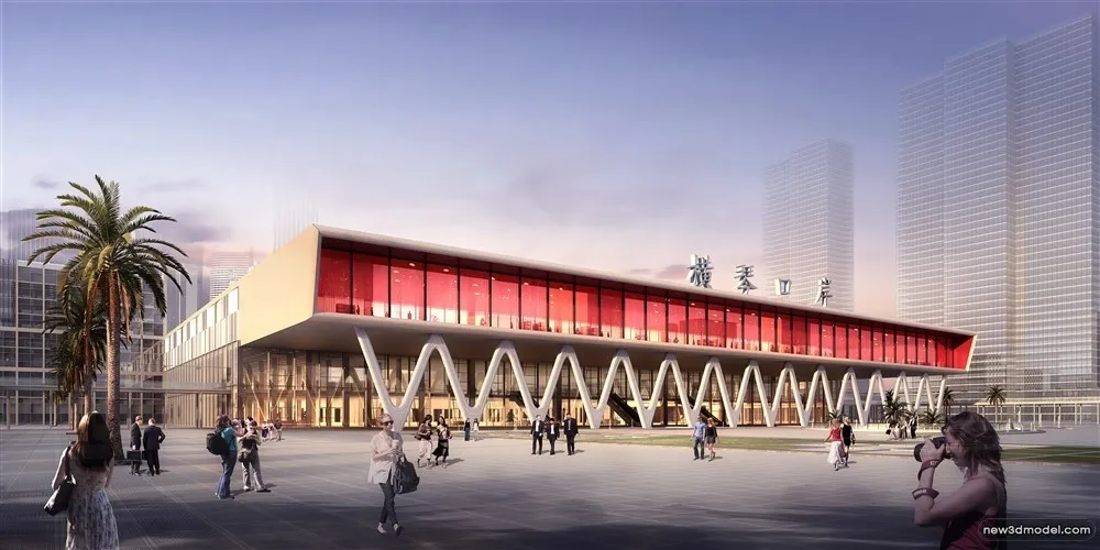 3D Models of Commercial Building – Exterior 3D Scenes – 336 – VRAY